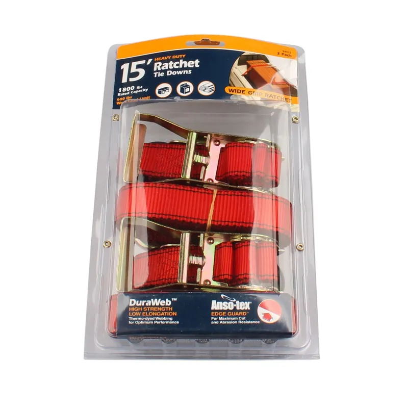 Set de sangles d'arrimage avec cliquet rouge 450 cm Schneller Versand