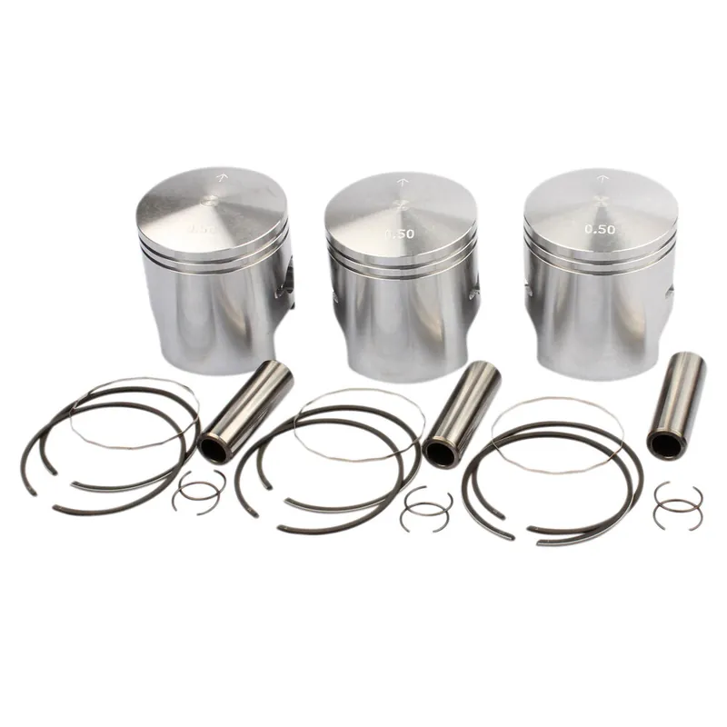 Neu Jeu de pistons surdimensionnés 0,50 mm pour Kawasaki KH 400 S3 400 Mach 2