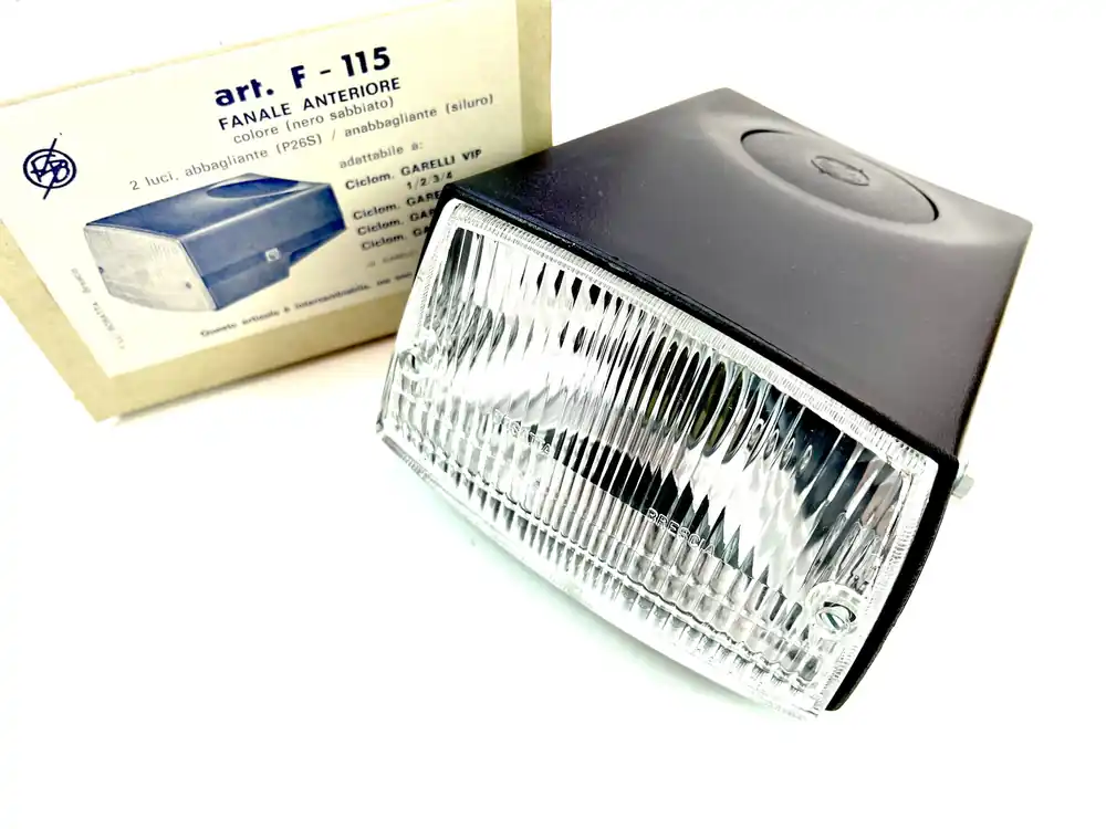 ORIGINAL Scheinwerfer schwarz für Garelli und Piaggio Bravo Preis Gesenkt