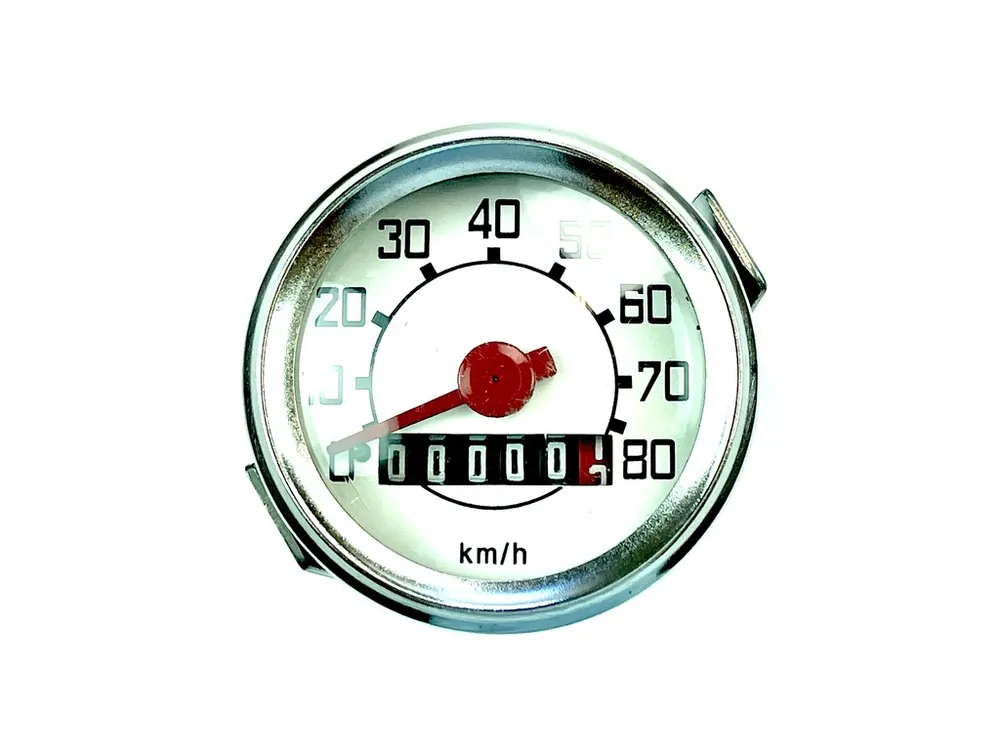 48mm - Tacho bis 80km/h für Piaggio Ciao Bravo Si Boxer Citta Mega-Angebot