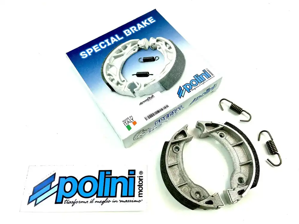 POLINI Bremsbacken Set mit 2 Federn Bremsbeläge für Piaggio Ciao Boxer Bravo Si 90x18 Angebot