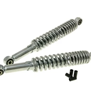 Simson Schwalbe KR Stoßdämpfer Satz chrom 280mm Markenprodukt
