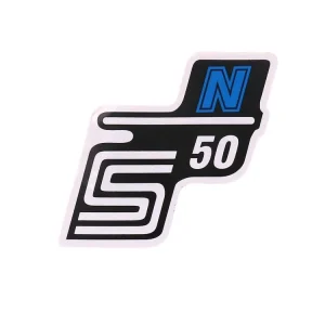 Aktuell Seitendeckel Aufkleber Simson S50 N blau