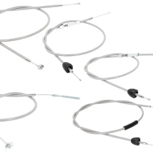 5tlg. Set Bowdenzüge GRAU für Simson KR51/1 ab Baujahr 1975 Highlight