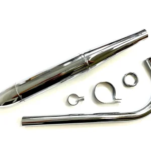 Zertifiziert Simson Spatz SR1 SR2 SR 2E kurzer Schalldämpfer 500mm Auspuff Set mit Krümmer 400mm Auspufftopf