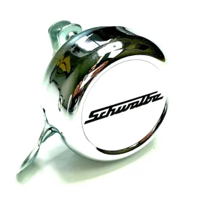 Klingel / Schelle - chrom mit Schwalbe Schriftzug Nur Für Kurze Zeit