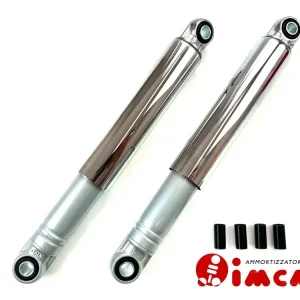 Stoßdämpfer Paar 260mm IMCA silber mit Chromhülse Federbeine Mofa Moped Mokick Nur Heute