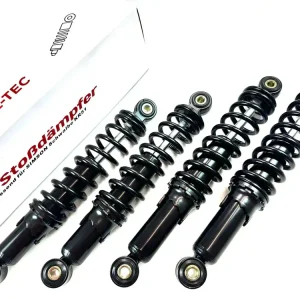 Nur Heute 4x Simson KR51 Tieferlegung Stoßdämpfer 260 / 280 schwarz für Schwalbe BOOL-Tec