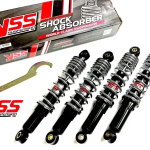 YSS HQ ÖLDRUCK Stoßdämpfer SET schwarz/chrom 280/300 für Simson Schwalbe KR51 Sale