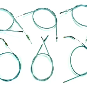 6tlg. Set Bowdenzüge grau + Tachowelle NSU Quickly Gaszug Bremszug Kupplungszug Schaltzug Dekozug Gratis Versand