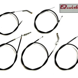 Letzte Chance 5tlg. Set Bowdenzüge schwarz NSU Quickly Gaszug Bremszug Kupplungszug Schaltzug Dekozug