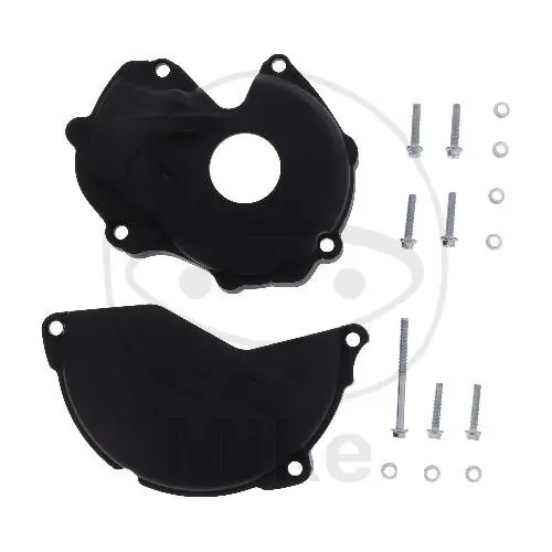 Clutch ignition cover protection set black for Kawasaki KX-F 450 # 2016-2018 Preisreduziert