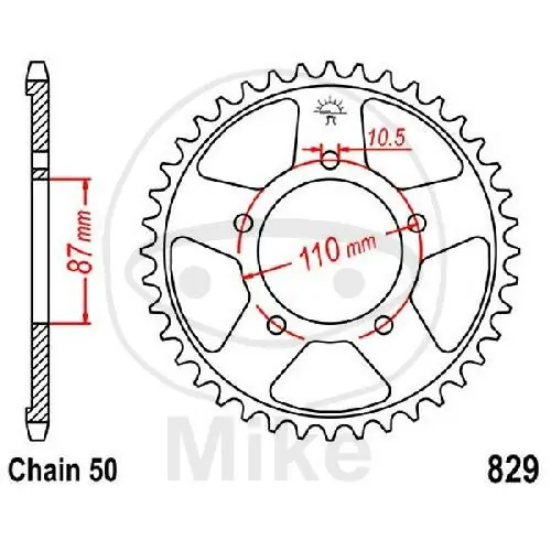 Abverkauf Piñón46 dientes paso 530 087 / 110