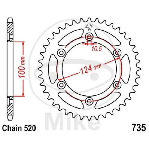 Abverkauf Pignone37 denti passo 520 100 / 124